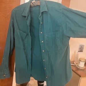 L.L Bean Teal Button Down